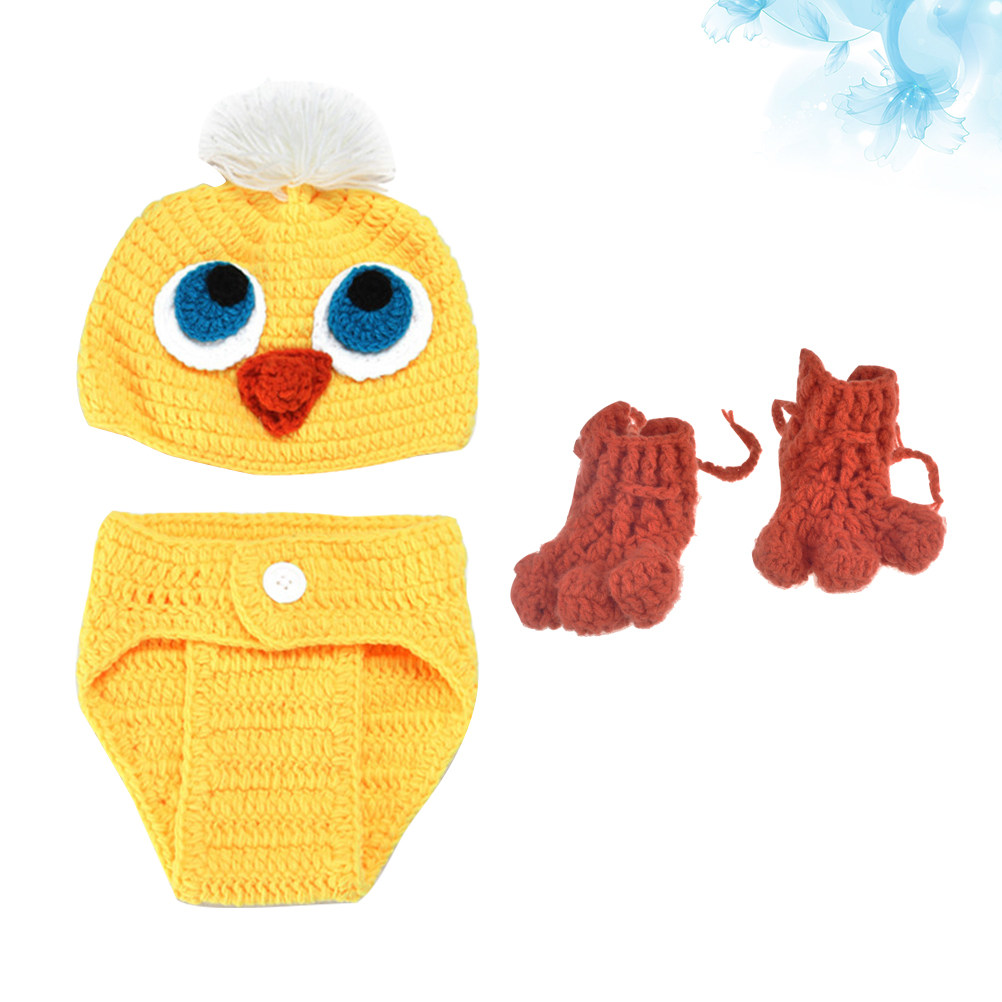 Photography Duck - Set Pakaian Bayi Rajutan Tangan Premium