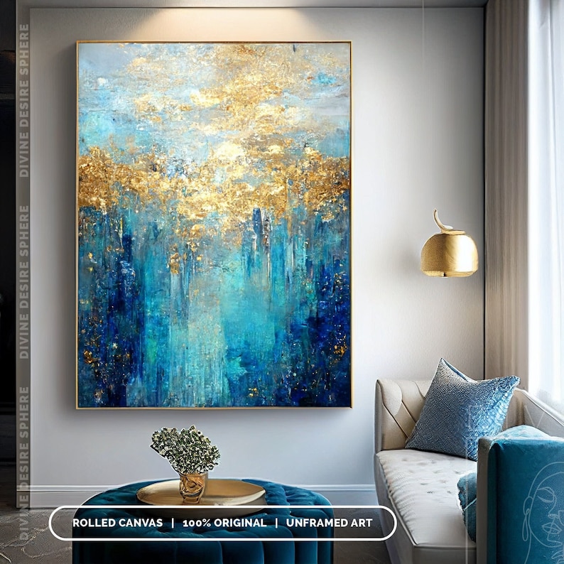 Photography Dark - Lukisan Akrilik Foil Emas Modern Ukuran