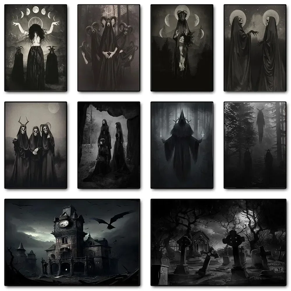 Photography Dark - Poster Seni Dark Academia Black Death
