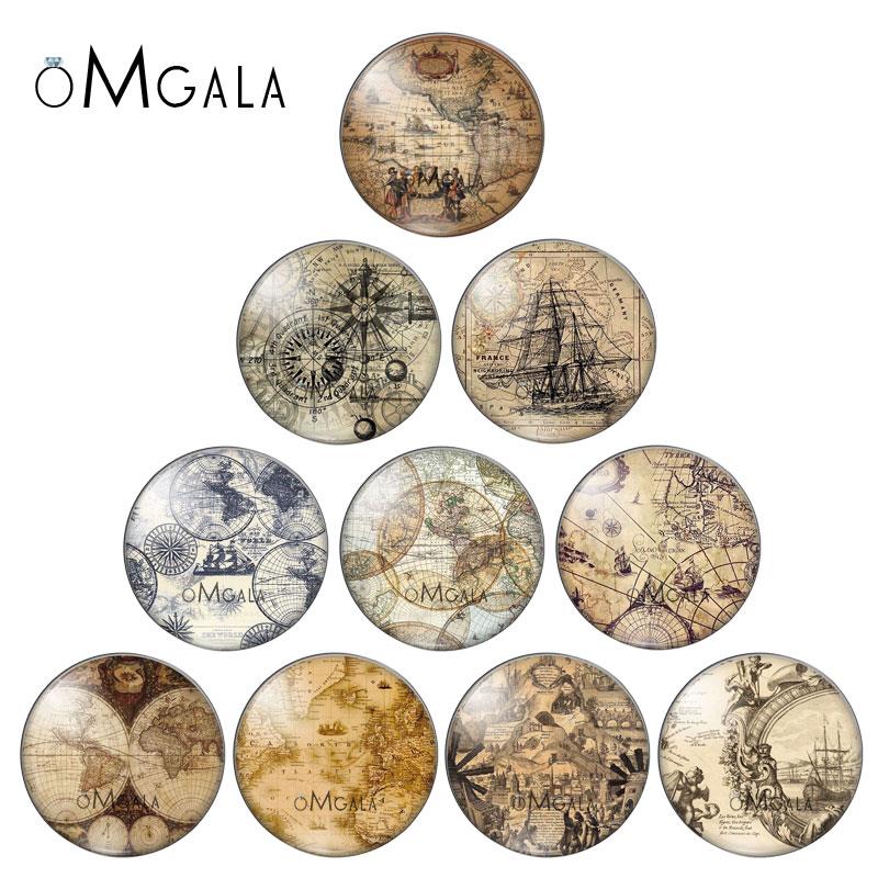 Photography History - Vintage Navigation World Maps 10 Buah