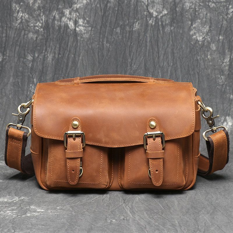 Photography Vintage Style - Tas Kamera Kulit Sapi Lapisan Atas