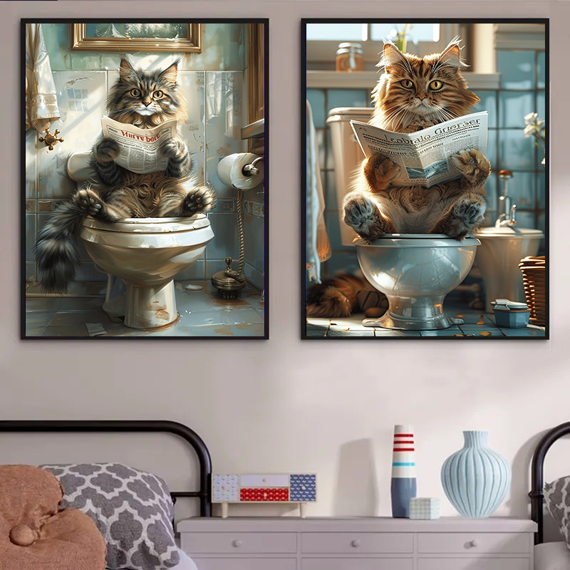 Poster hewan di Toilet dan mem - Photography Duck ulasan dan harga