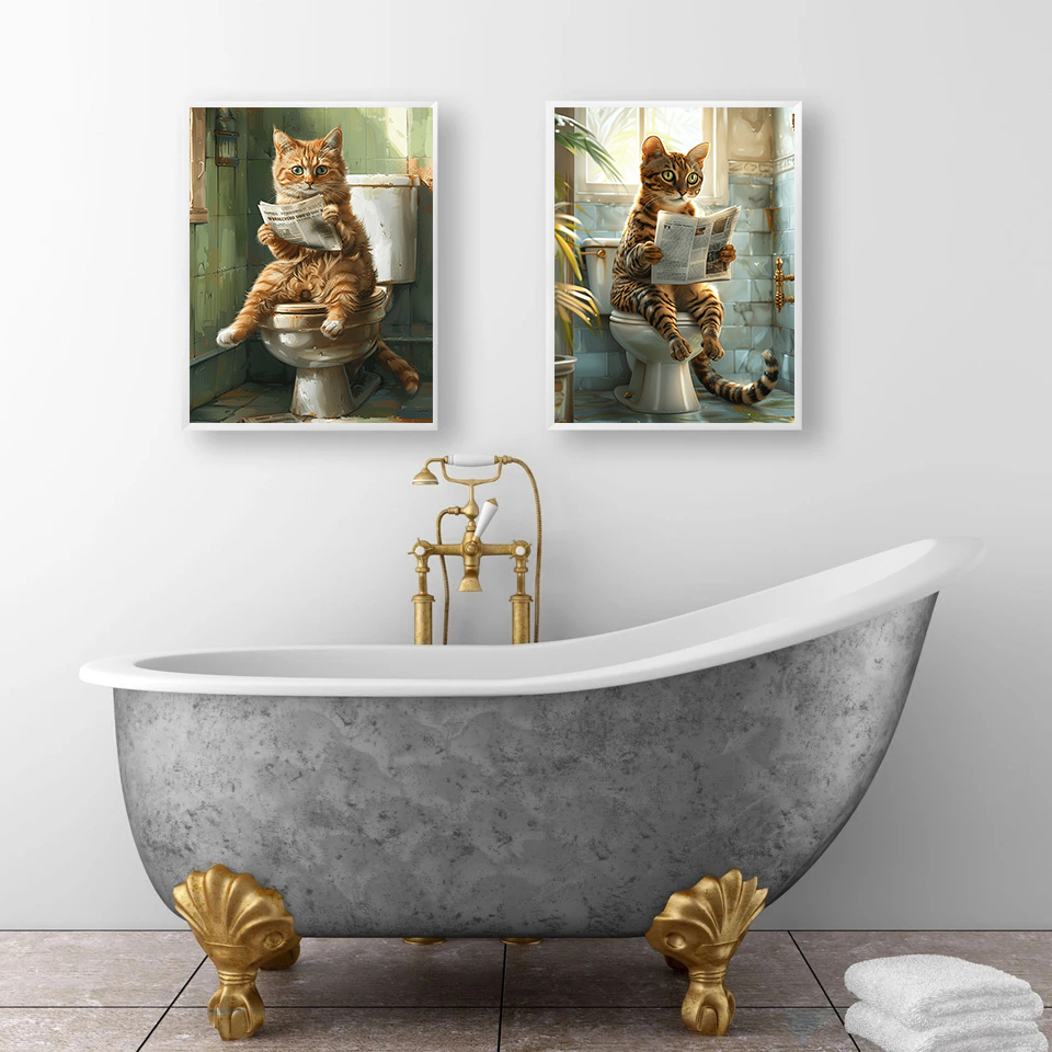 Poster hewan di Toilet dan mem - Photography Duck ulasan dan harga