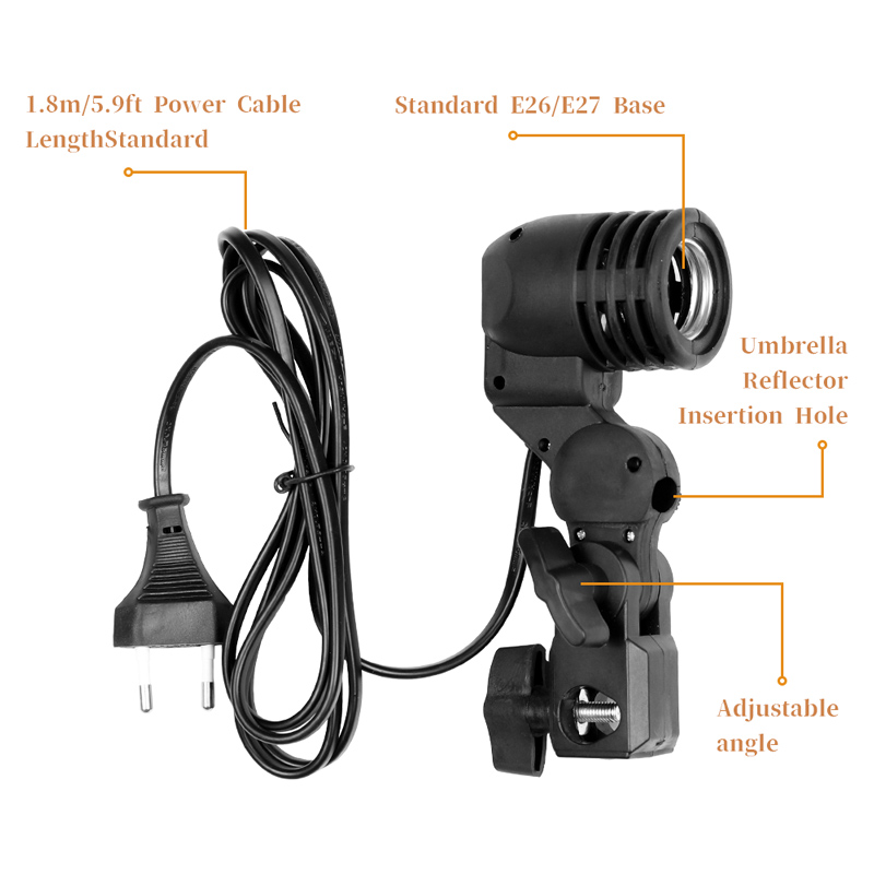 1.8M Kabel Kabel Bohlam Berdir - Photography Umbrella Light ulasan dan harga