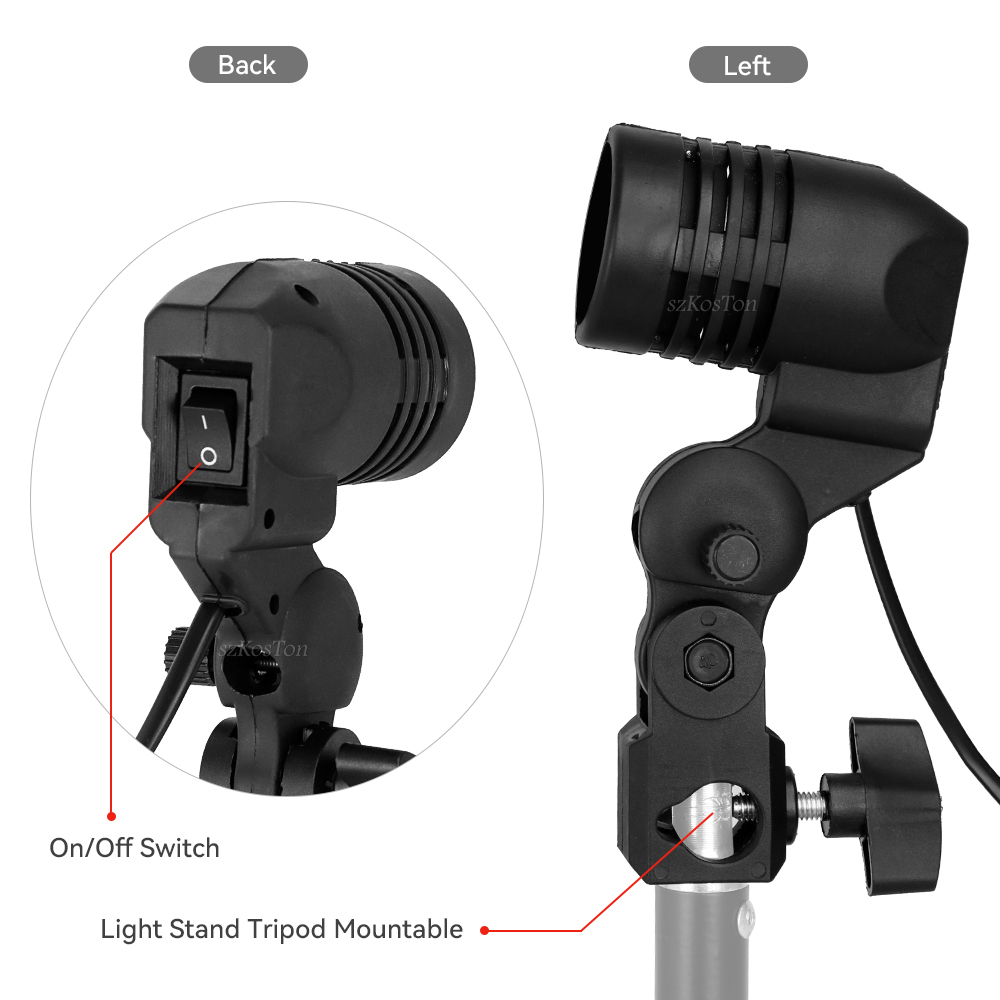 Pemegang bohlam kepala tunggal - Photography Umbrella Light ulasan dan harga