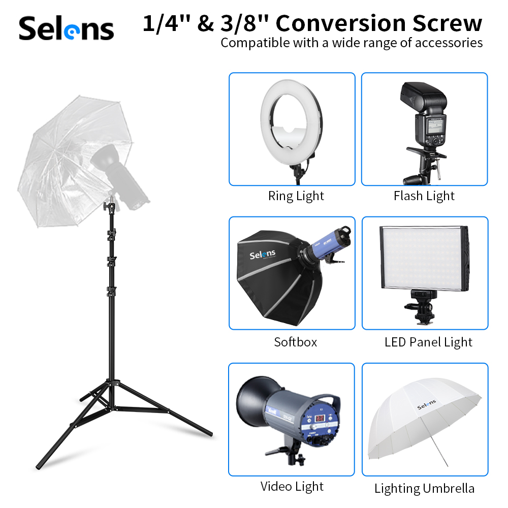 Statif Lampu Selens 2.2~3.95m  - Photography Treatment ulasan dan harga