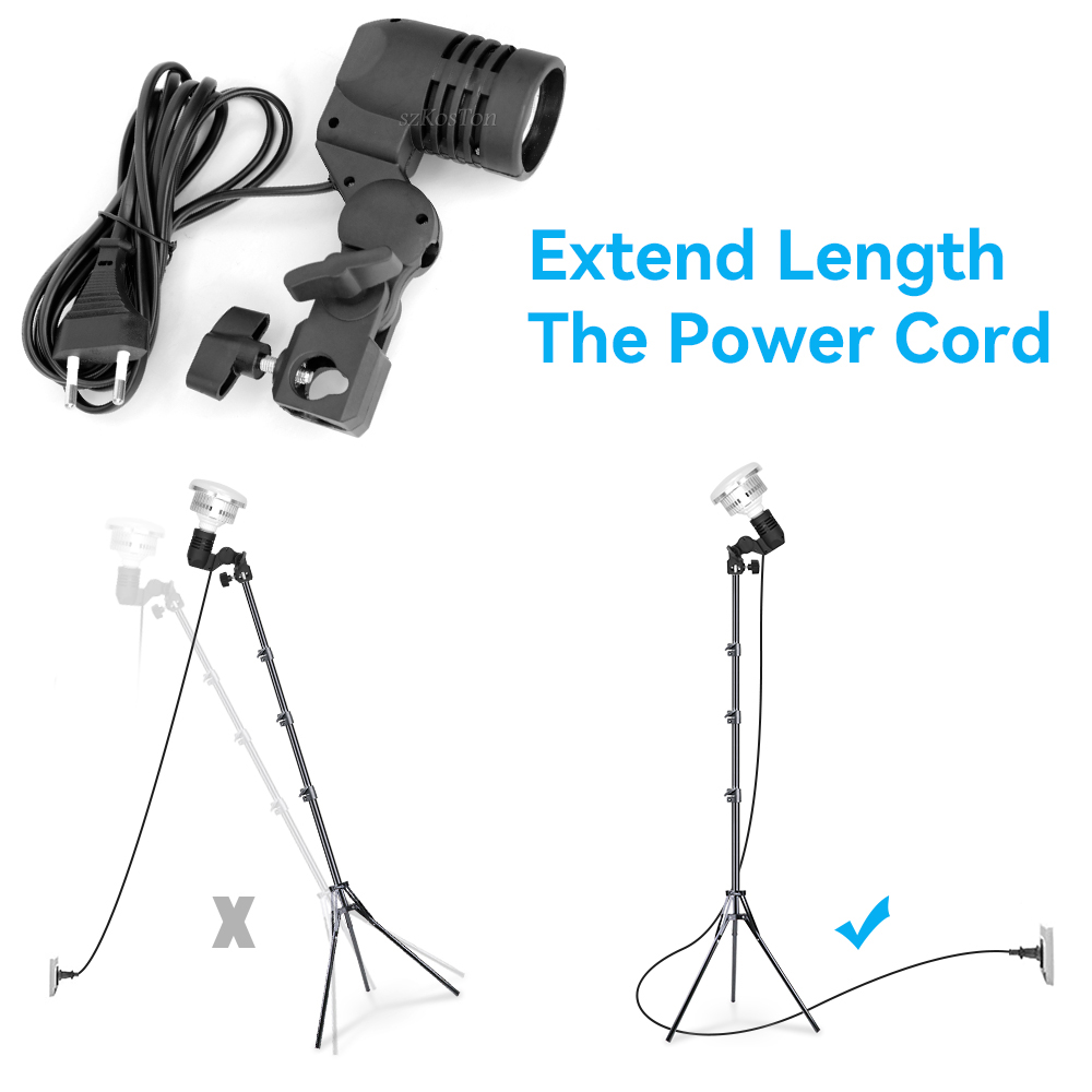 Dudukan bohlam kepala tunggal, - Photography Umbrella Light ulasan dan harga