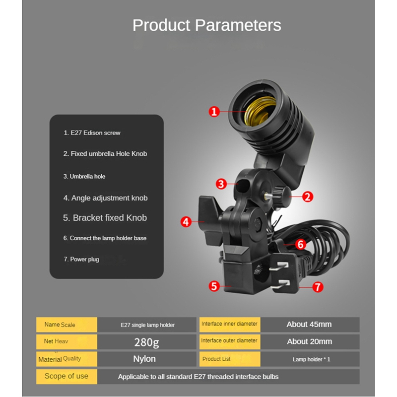 Lampu Studio Foto E27 Soket AC - Photography Umbrella Light ulasan dan harga